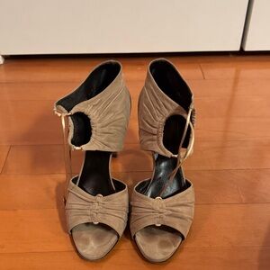Gucci Tan Heeled Sandals